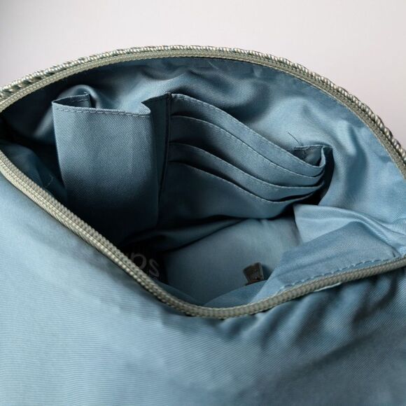 The Sak Boho Crochet Crossbody Bag - Striped Blue Green - Picture 7 of 12